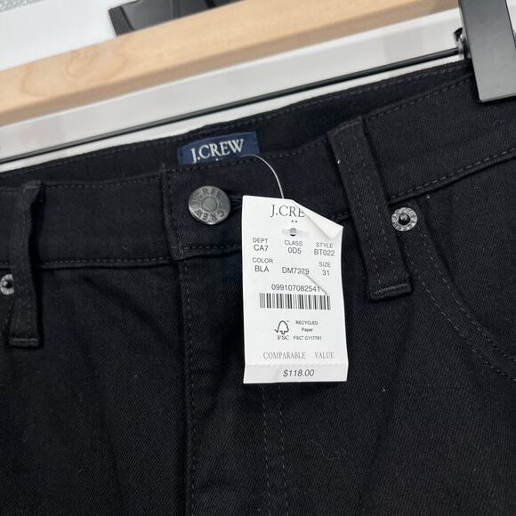 J.Crew Factory Essential Straight Jean in All-Day Stretch Black Size 31 NEW - Picture 4 of 6